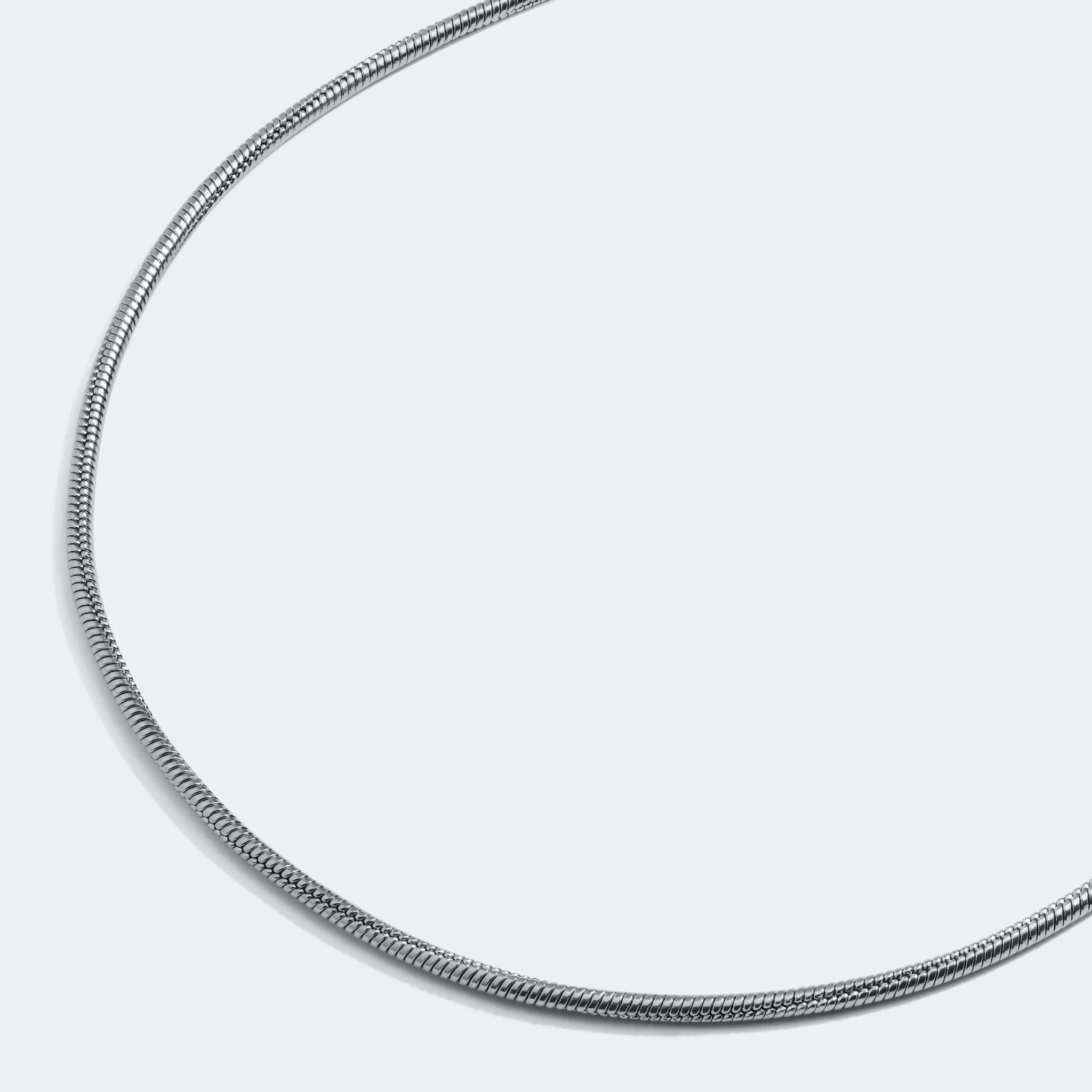 Snake Chain Necklace Silver - Image 4